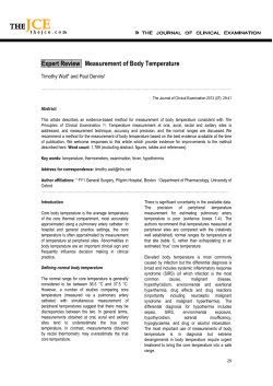 Measurement of body temperature