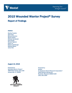 2015 Wounded Warrior Project Survey Results