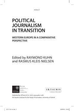 Political Journalism in Transition: Western Europe in a Comparative
