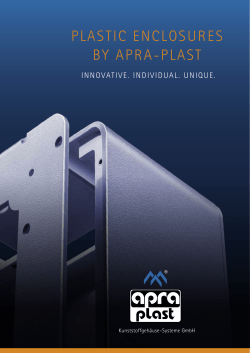 PLASTIC ENCLOSURES BY APRA-PLAST - apra-norm