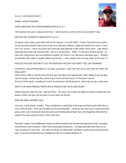 P.A.C.E. FEATURED ATHLETE NAME: HAYLEY SHEARER HOW