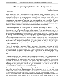 Pol&iacute;ticas de Gest&atilde;o P&uacute;blica - Bresser