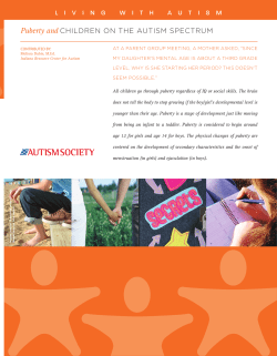Puberty - Autism Society