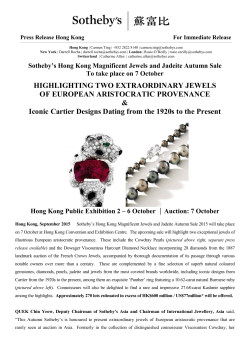 HIGHLIGHTING TWO EXTRAORDINARY JEWELS OF EUROPEAN