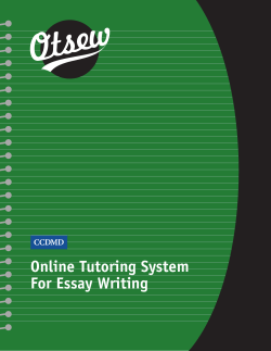 Online Tutoring System For Essay Writing