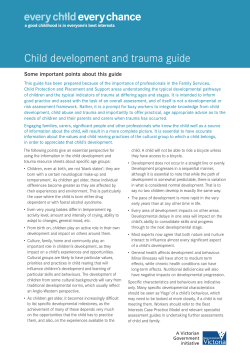 Child Development and Trauma Guide