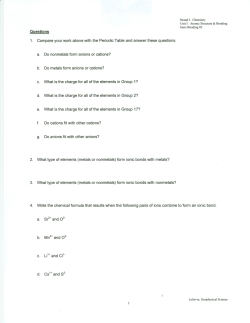 Questions 1. Compare your work above with the
