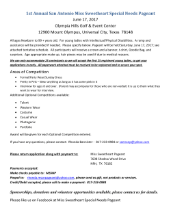 1st Annual San Antonio Miss Sweetheart Special Needs Pageant