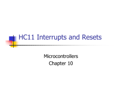 HC11 Interrupts and Resets