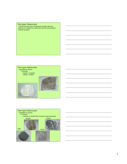 Rock types: Metamorphic - Seattle Central College