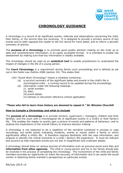 chronology guidance revised 31.7.15