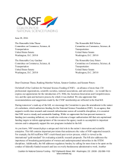 CNSF Letter to Senate Commerce Committee on American