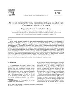 An oxygen barometer for rutile&ndash;ilmenite assemblages: oxidation