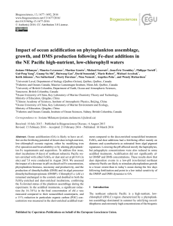 Impact of ocean acidification on phytoplankton