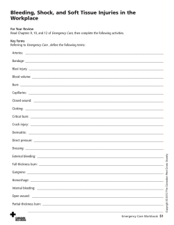 Bleeding, Shock, and Soft Tissue Injuries in the Workplace