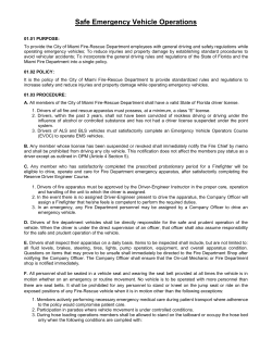 Safe Emergency Vehicle Operations