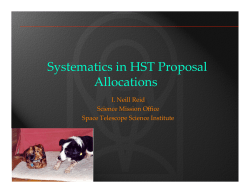 HST PI Demographic Issues - Space Telescope Science Institute