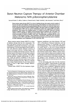 Boron neutron capture therapy of anterior chamber
