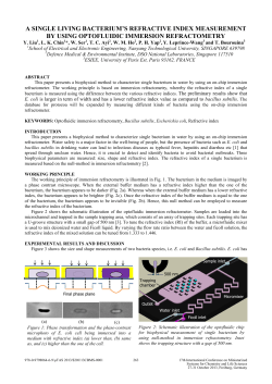 a single living bacterium`s refractive index measurement by using
