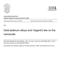 Gold-platinum alloys and Vegard`s law on the nanoscale