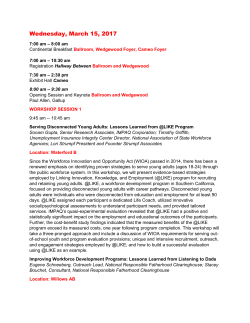 Detailed Wednesday Agenda (with workshop descriptions)