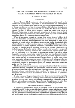 The Evolutionary and Taxonomic Significance of Sexual