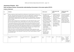 NCEA Level 3 Earth and Space Science (91413) 2014
