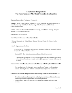 Antebellum Emigration