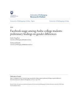 Facebook usage among Arabic college students
