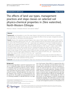 The effects of land use types, management practices and slope