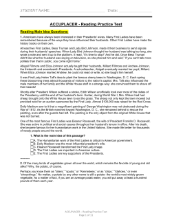 ACCUPLACER - Reading Practice Test