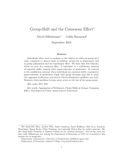 Group-Shift and the Consensus Effect