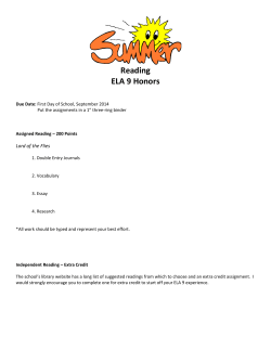 Reading ELA 9 Honors