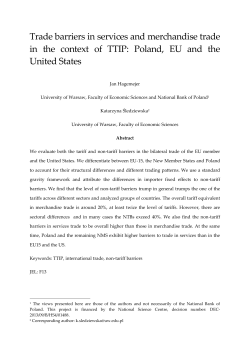 Trade barriers in services and merchandise trade in the context of TTIP