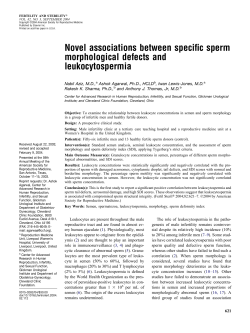 Novel associations between specific sperm