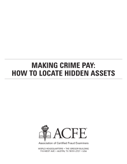 making crime pay: how to locate hidden assets