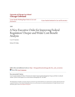 A New Executive Order for Improving Federal Regulation? Deeper