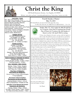 Parish Directory - Christ the King Roman Catholic Church, Hollywood