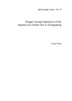 The oxygen isotope signature of the apatite-iron oxide ore at
