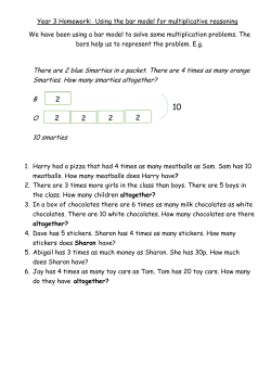 There are 2 blue Smarties in a packet. There are 4 times as many