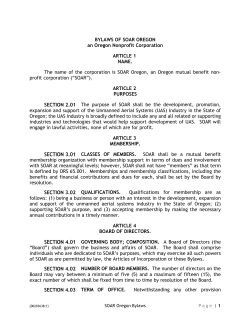 Bylaws - SOAR Oregon