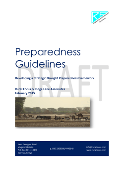 Preparedness Guidelines