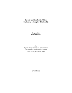 Poverty and Conflict in Africa: Explaining a Complex