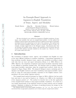 An Example-Based Approach to Japanese-to
