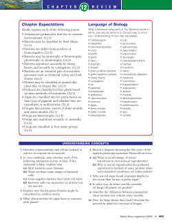 Chapter Expectations Language of Biology
