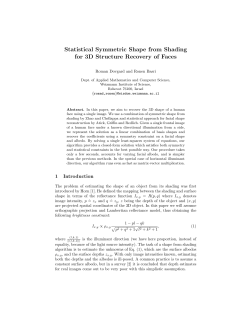 Statistical Symmetric Shape from Shading for 3D