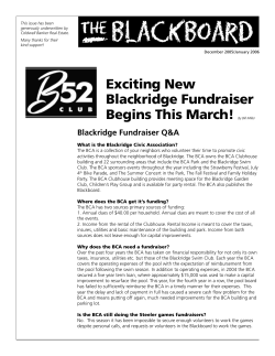Blackboard - the Blackridge Civic Association