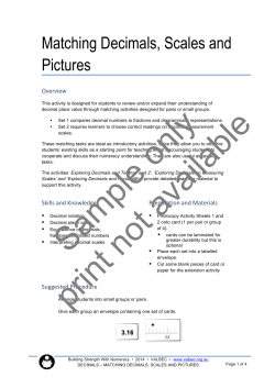 Matching Decimals, Scales and Pictures