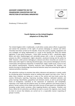 ADVISORY COMMITTEE ON THE FRAMEWORK