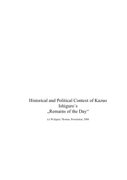 Historical and Political Context of Kazuo Ishiguro´s